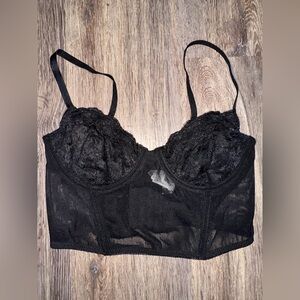 Forever 21 Black Lace Corset Bra